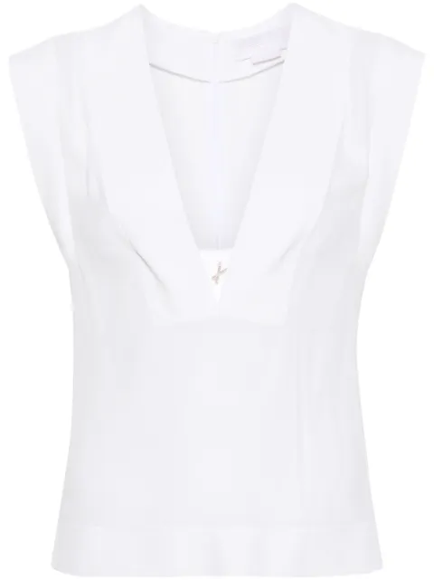 Genny logo-embellished sleeveless blouse