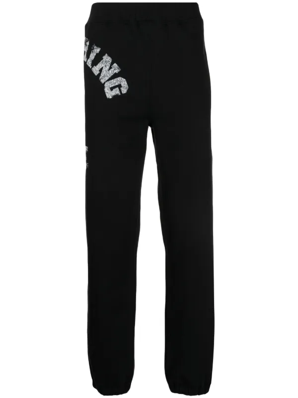 A BATHING APE logo print Jersey Track Pants Farfetch