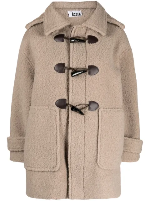 izzue hooded faux-shearling jacket