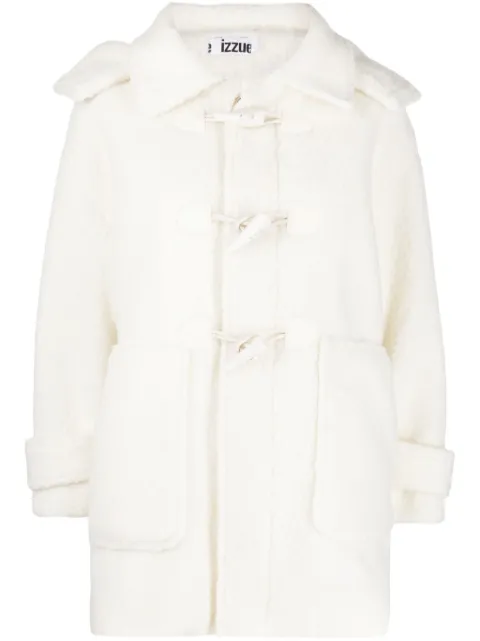 izzue hooded faux-shearling jacket