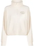 CHOCOOLATE logo-patch corduroy sweatshirt - Neutrals
