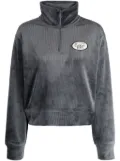 CHOCOOLATE logo-patch corduroy sweatshirt - Grey