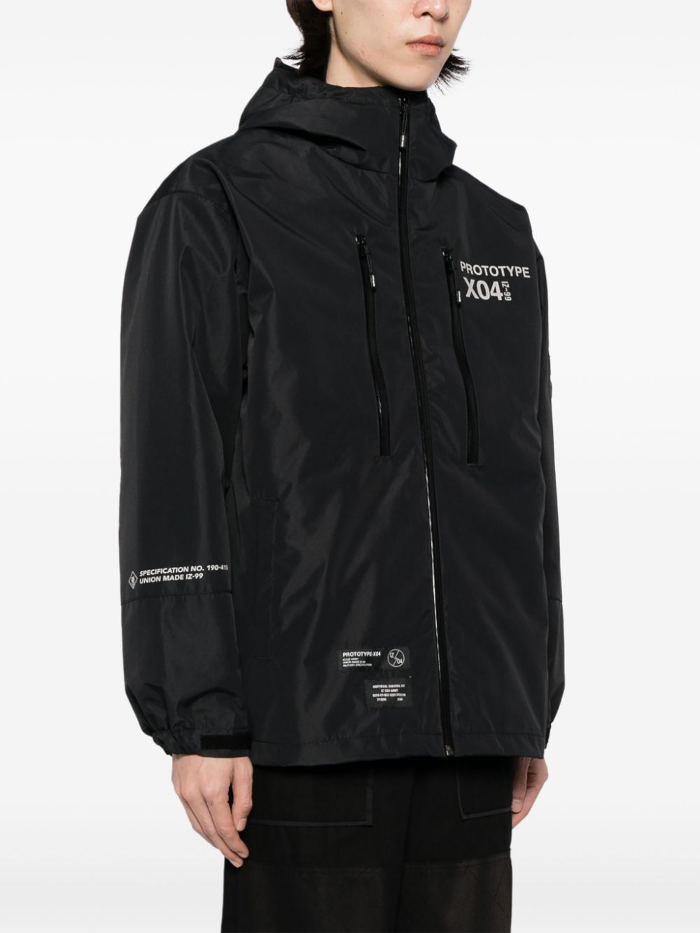 Shop Izzue Logo-appliqué Hooded Jacket In Black
