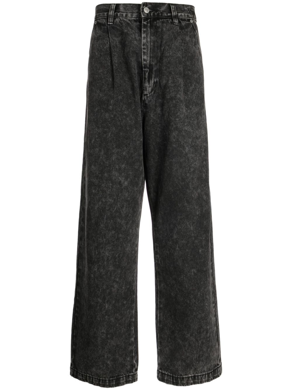 Izzue High-rise Straight Jeans In Grey