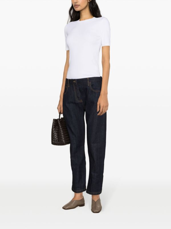 The Row Riaco mid rise Slim Jeans Farfetch