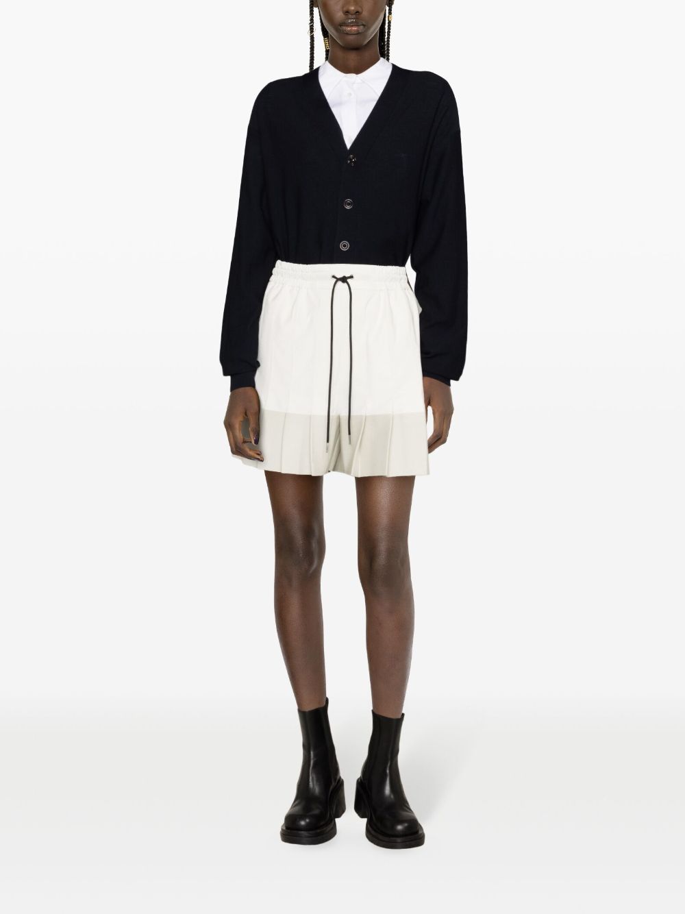 Sacai Mini plooiskort - Wit