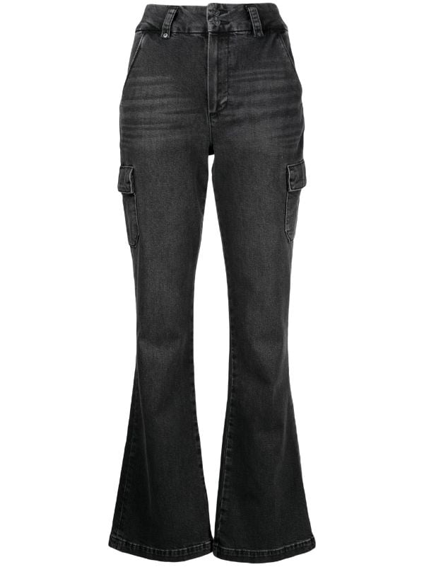 PAIGE Dion 32 high-rise Flared Cargo Jeans - Farfetch