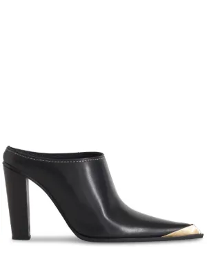 Prada 85mm patent-leather Mules | Black | FARFETCH UK