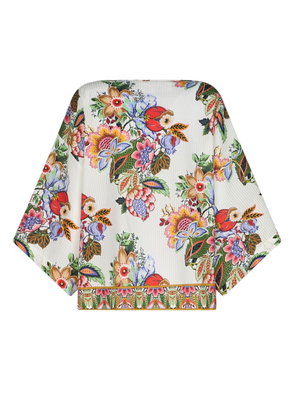 ETRO floral-print draped blouse Women