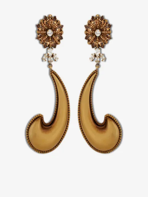 ETRO crystal-embellished paisley earrings