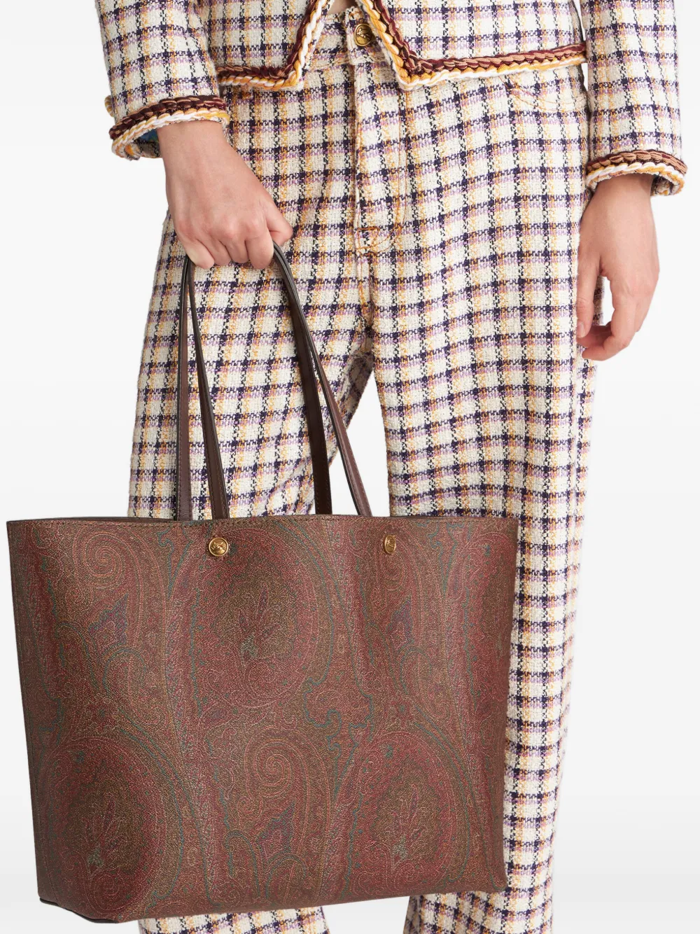  Etro Maxi Etro Essential Tote Bag - Brown 