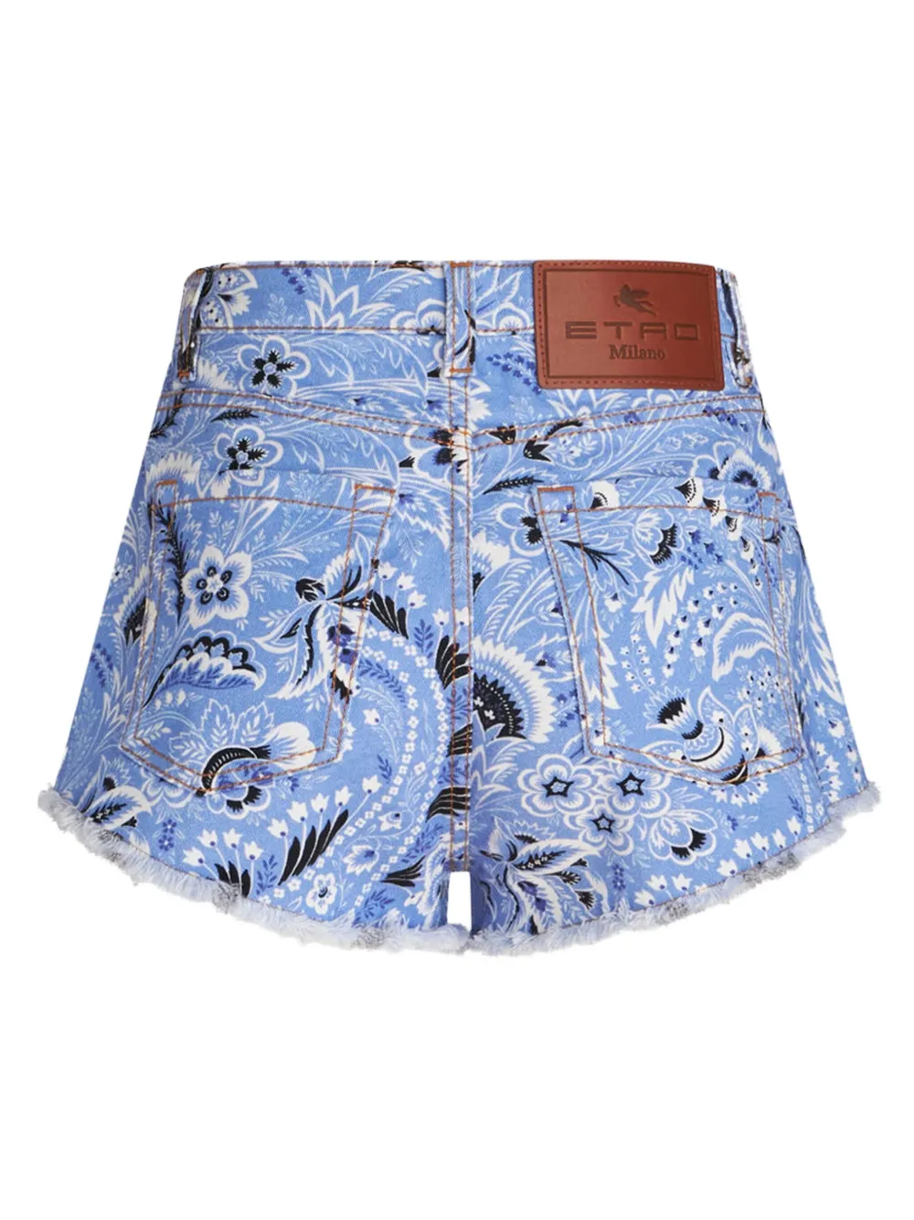 ETRO bandana-print Denim Shorts | Blue | FARFETCH