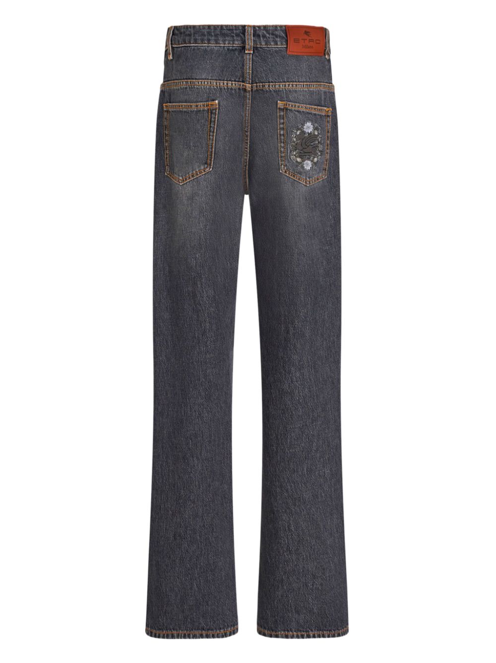 ETRO Pegaso-embroidered wide-leg jeans Women