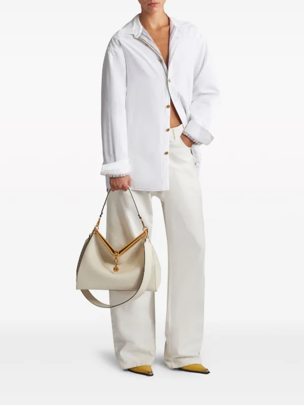 ETRO Vela レザーショルダーバッグ L | ホワイト | FARFETCH JP