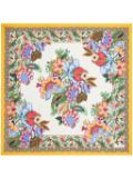 ETRO Bouquet-print silk scarf - Yellow