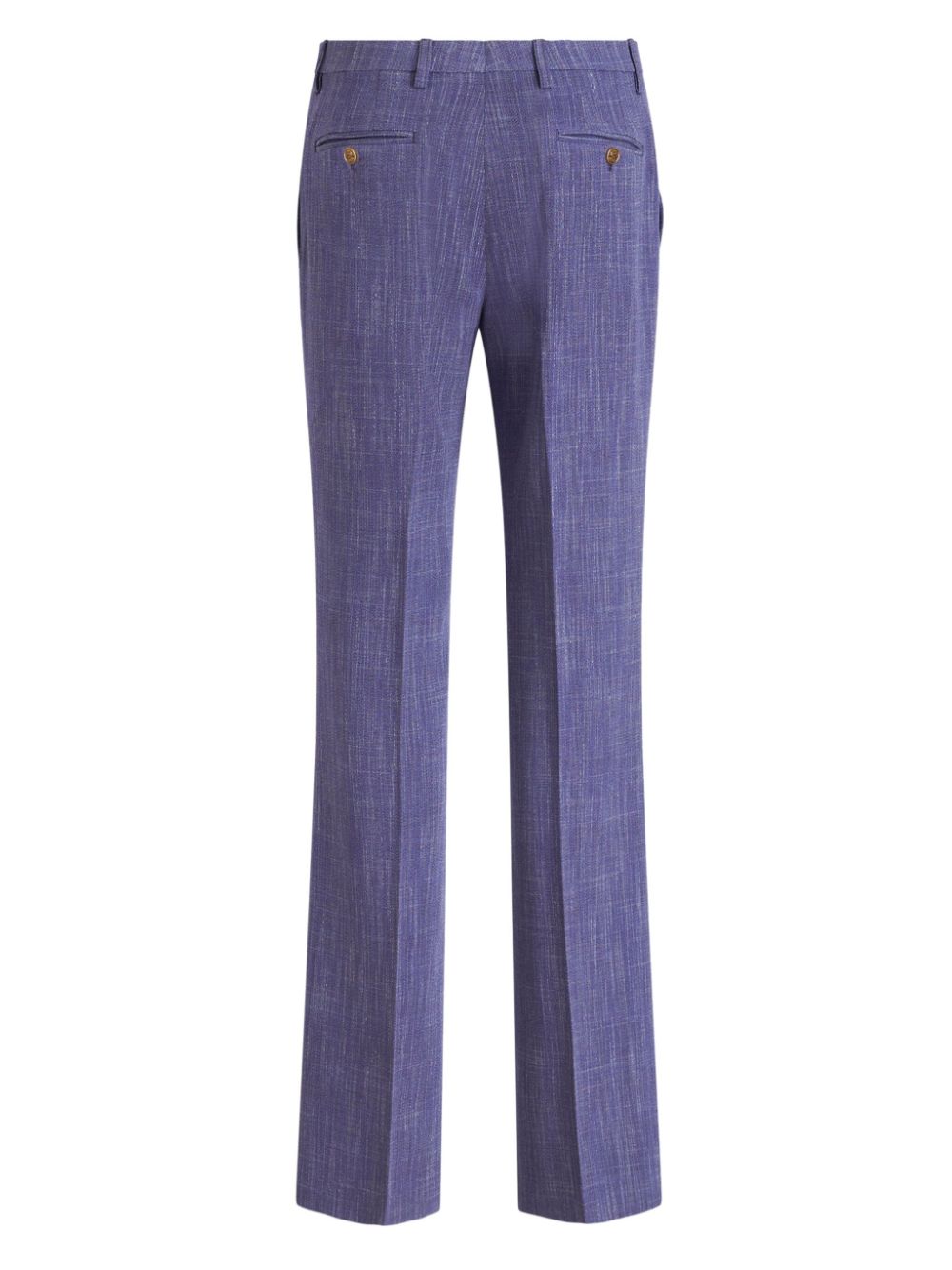 ETRO slub-texture tailored trousers Women