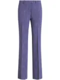 ETRO slub-texture tailored trousers - Purple