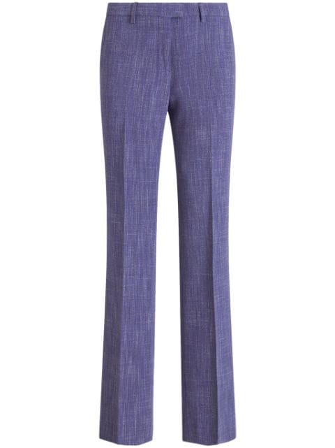 ETRO slub-texture tailored trousers