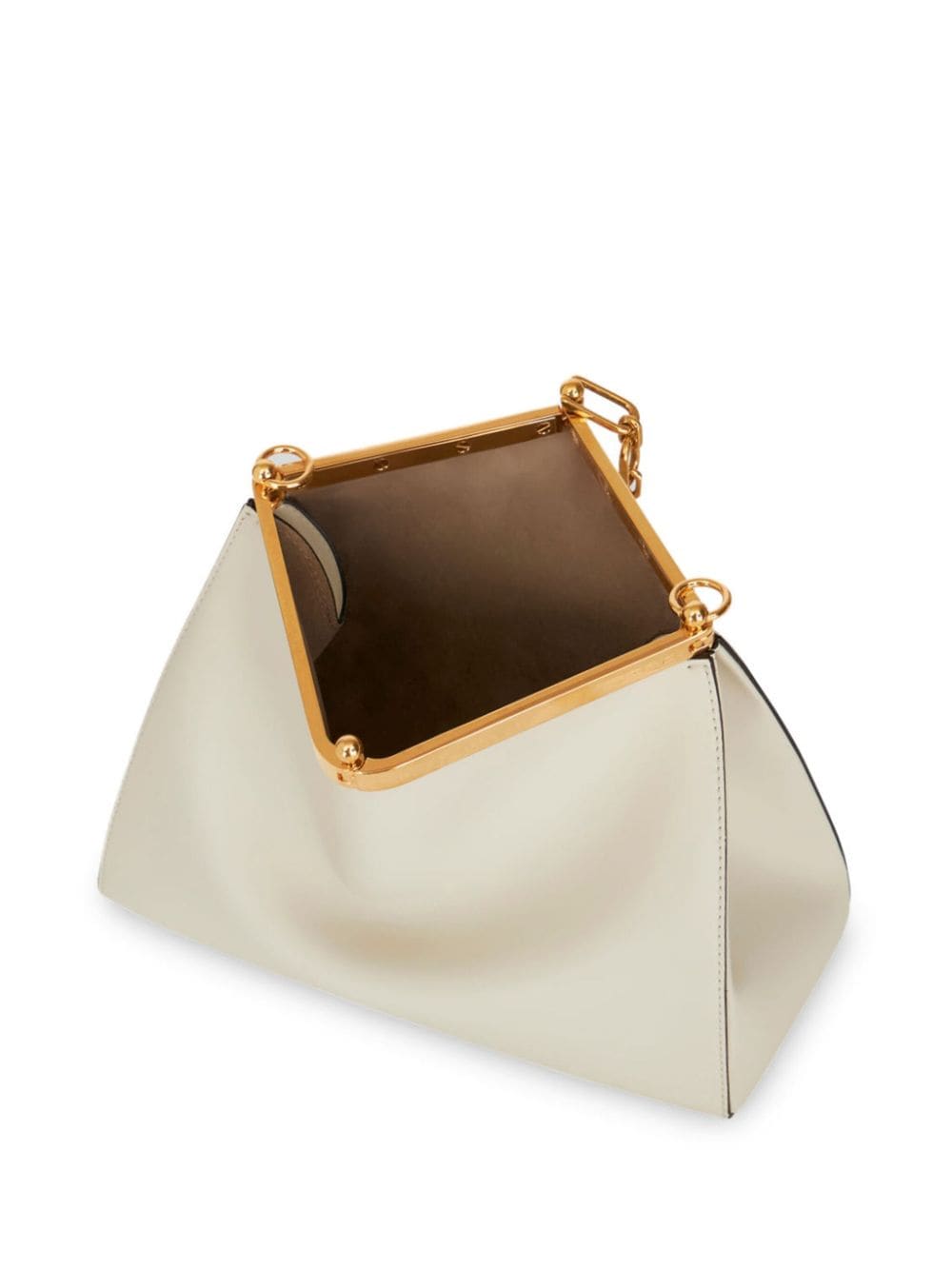 Shop Etro Medium Vela Leather Shoulder Bag In White