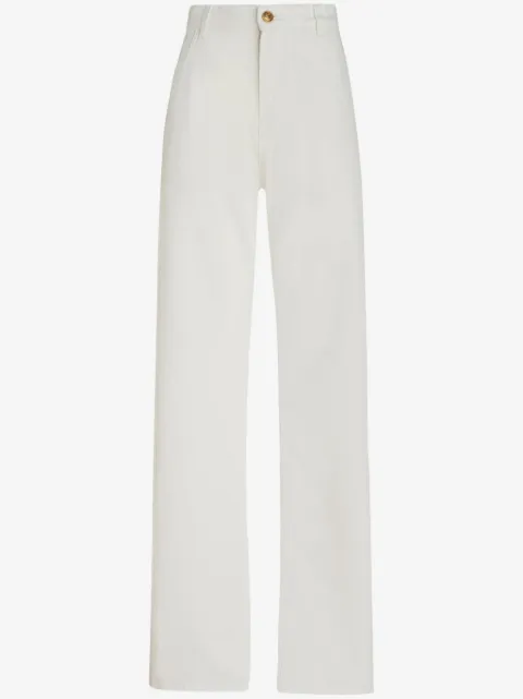 ETRO jean ample à logo brodé