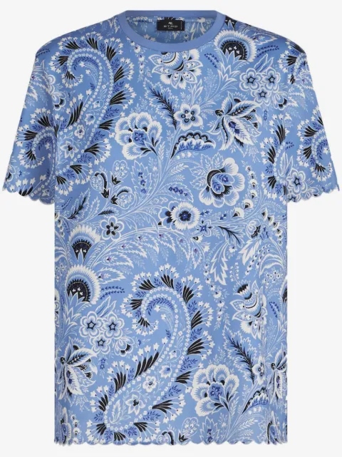 ETRO t-shirt en coton à imprimé bandana
