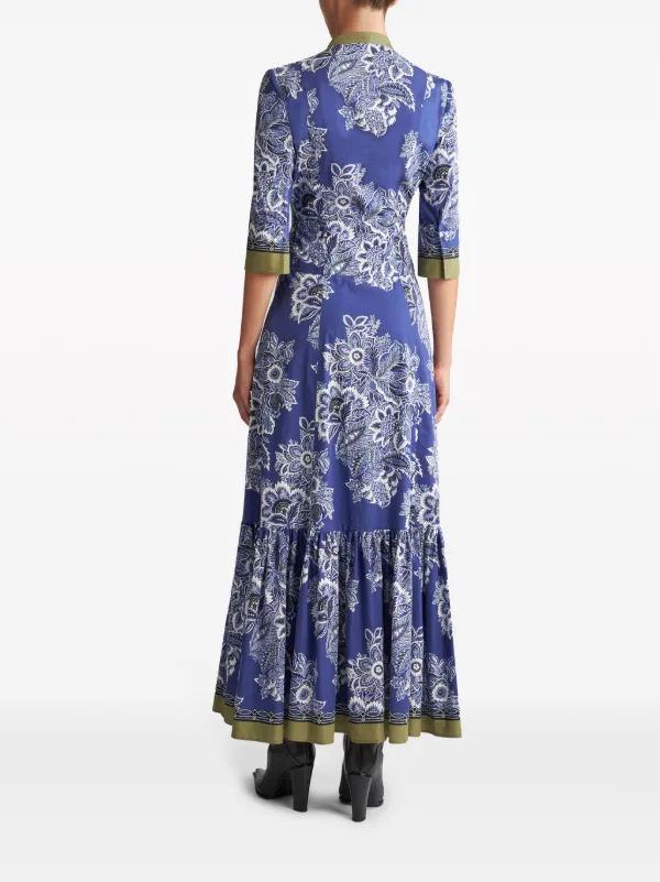 【ETRO】パフスリーブ フローラル マキシドレス ETRO フローラル マキシドレス | ホワイト | FARFETCH JP