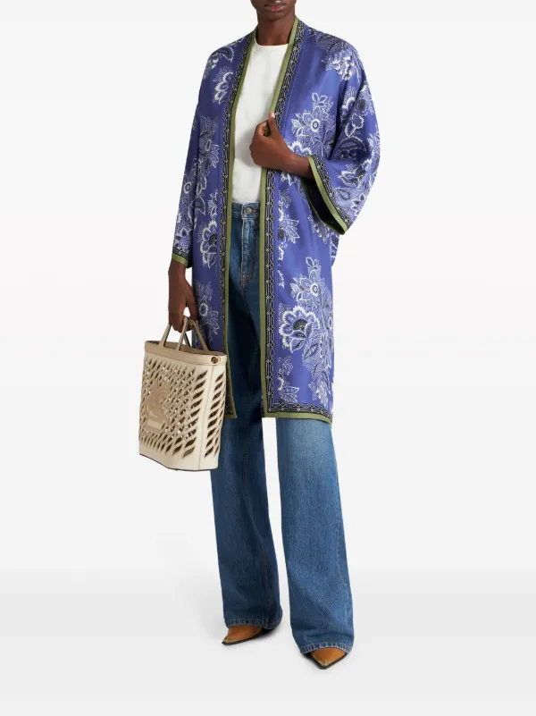 【送料&関税込】Etro Silk Kesa ETRO Kesa floral-print Silk Robe | Purple | FARFETCH