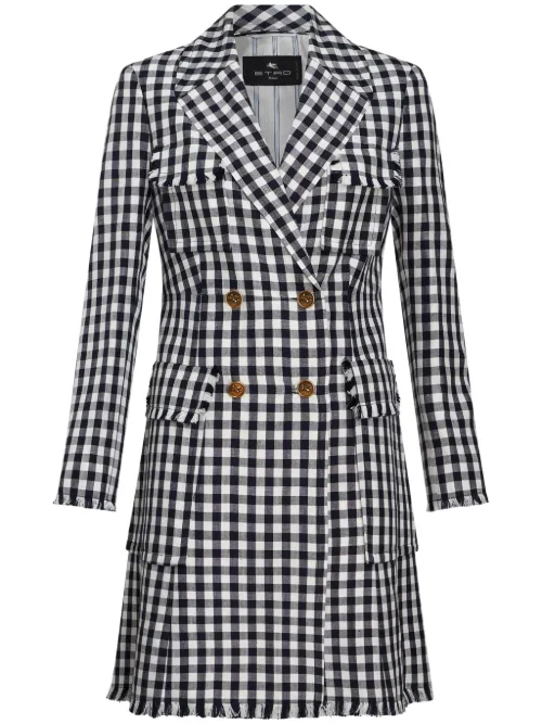 Manteau boutonné à carreaux vichy - ETRO - Modalova