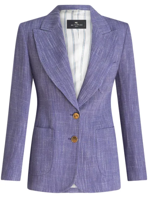 ETRO single-breasted slub blazer
