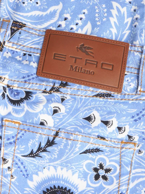 ETRO bandana-print Skinny Jeans | Blue | FARFETCH