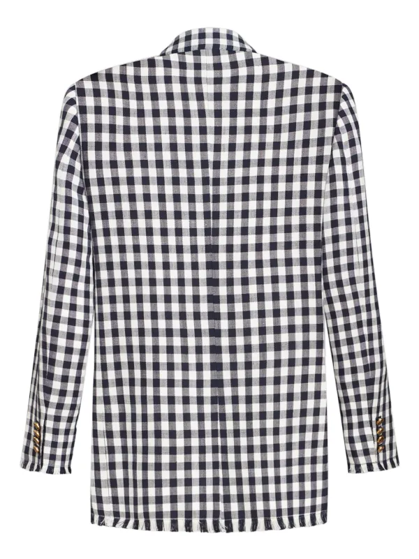 新品 ETRO (エトロ)ギンガムチェック セットアップ ETRO チェック ダブルジャケット | ブルー | FARFETCH JP