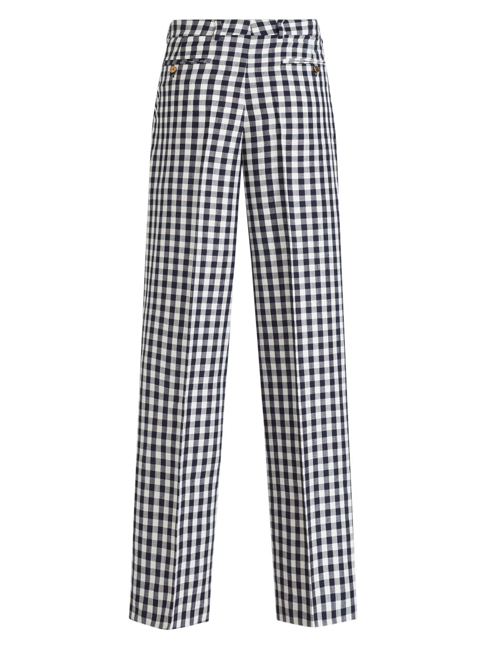 Cheap ETRO gingham-print straight trousers Women