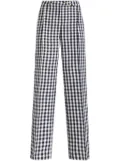 ETRO gingham-print straight trousers - Blue