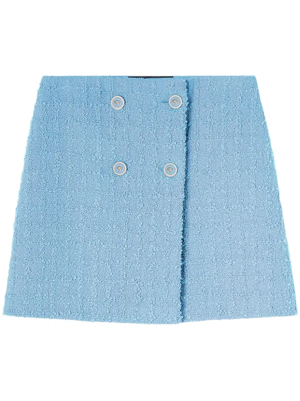 Versace Tweed High-waist Skirt in Pink