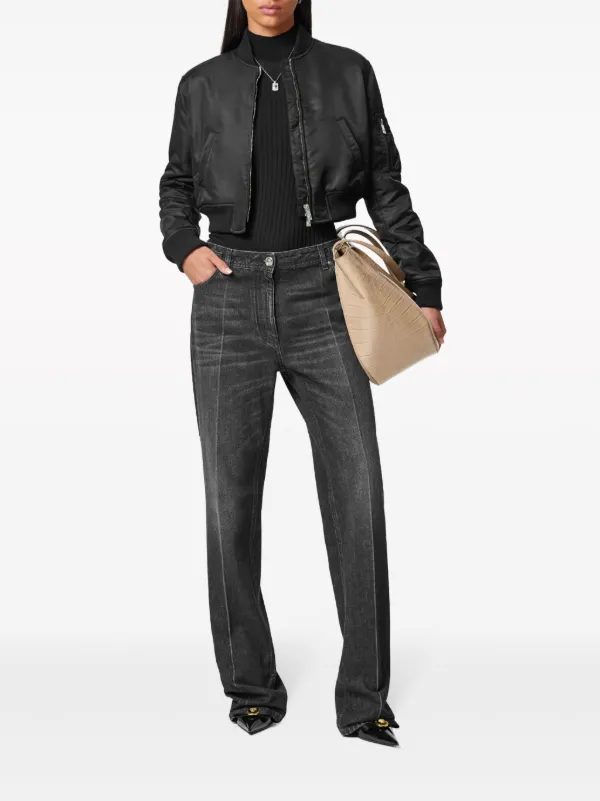 Versace★素敵!取り外し可能フードクロップドパデッドジャケット Versace クロップド パデッドジャケット | ブラック | FARFETCH JP