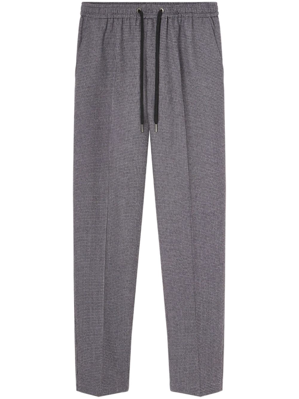 Versace Straight-leg Virgin-wool Trousers In Gray