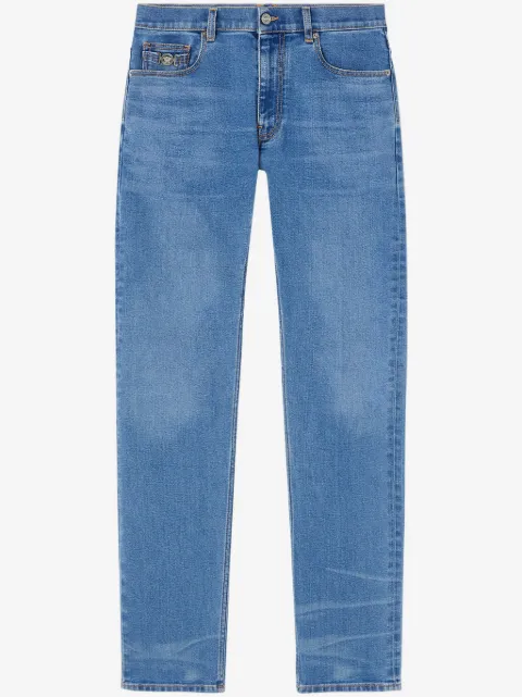 Versace Medusa Head-embellished mid-rise slim-fit jeans