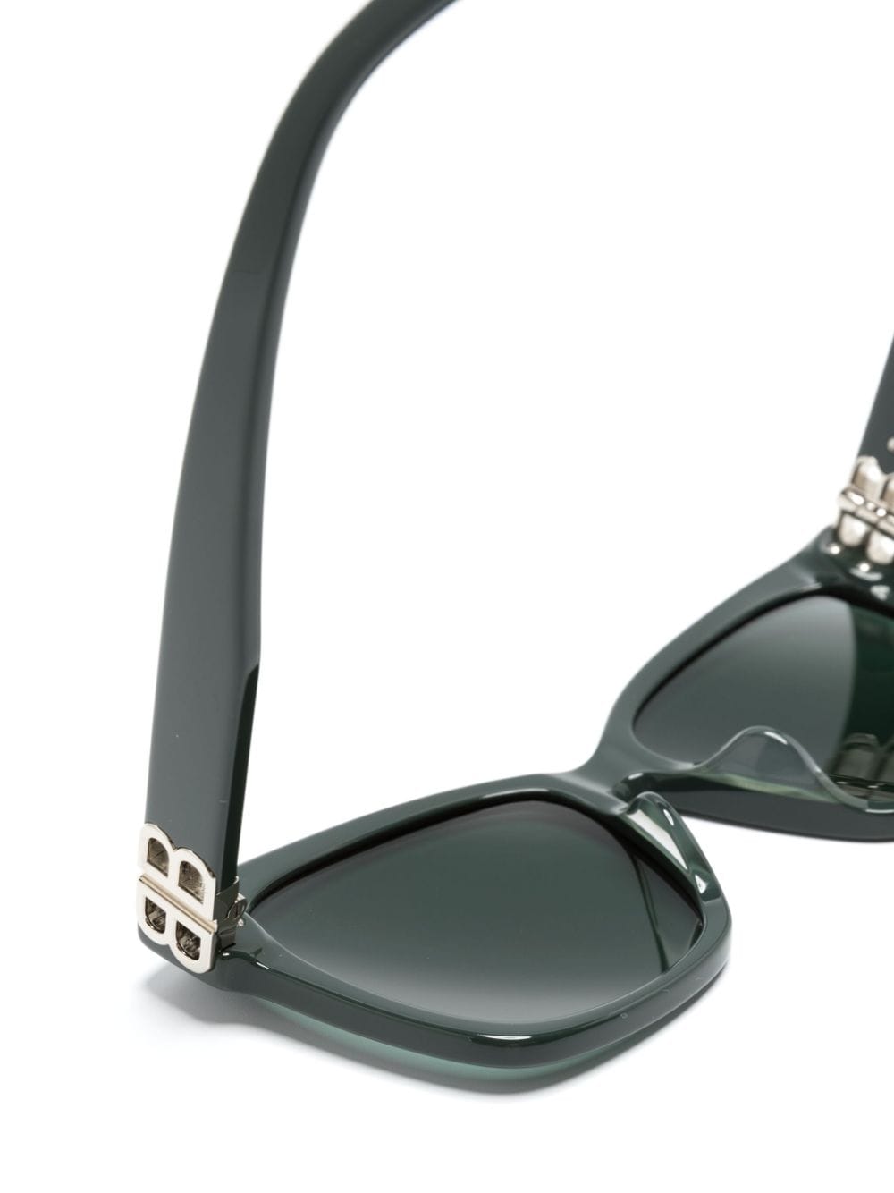 Shop Balenciaga Dynasty Square-frame Sunglasses In Green