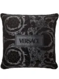 Versace Barocco silk-linen cushion - Black