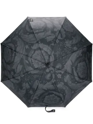 VERSACE ヴェルサーチ バロッコ プリント 傘 アンブレラ Barocco Umbrella Black,Silver | VERSACE