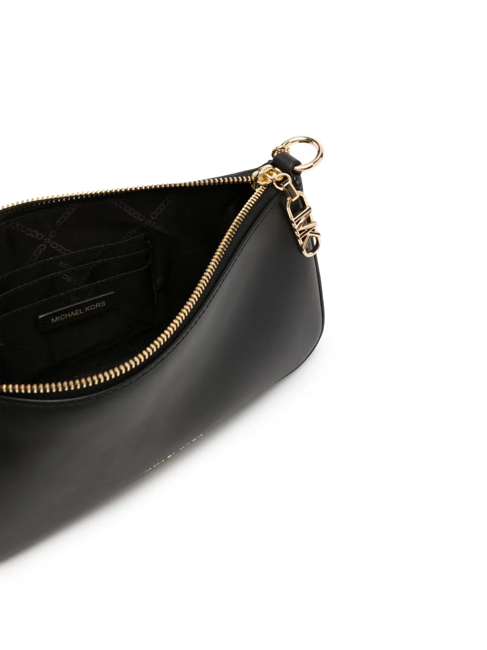 Michael Kors Empire leren medium schoudertas Zwart
