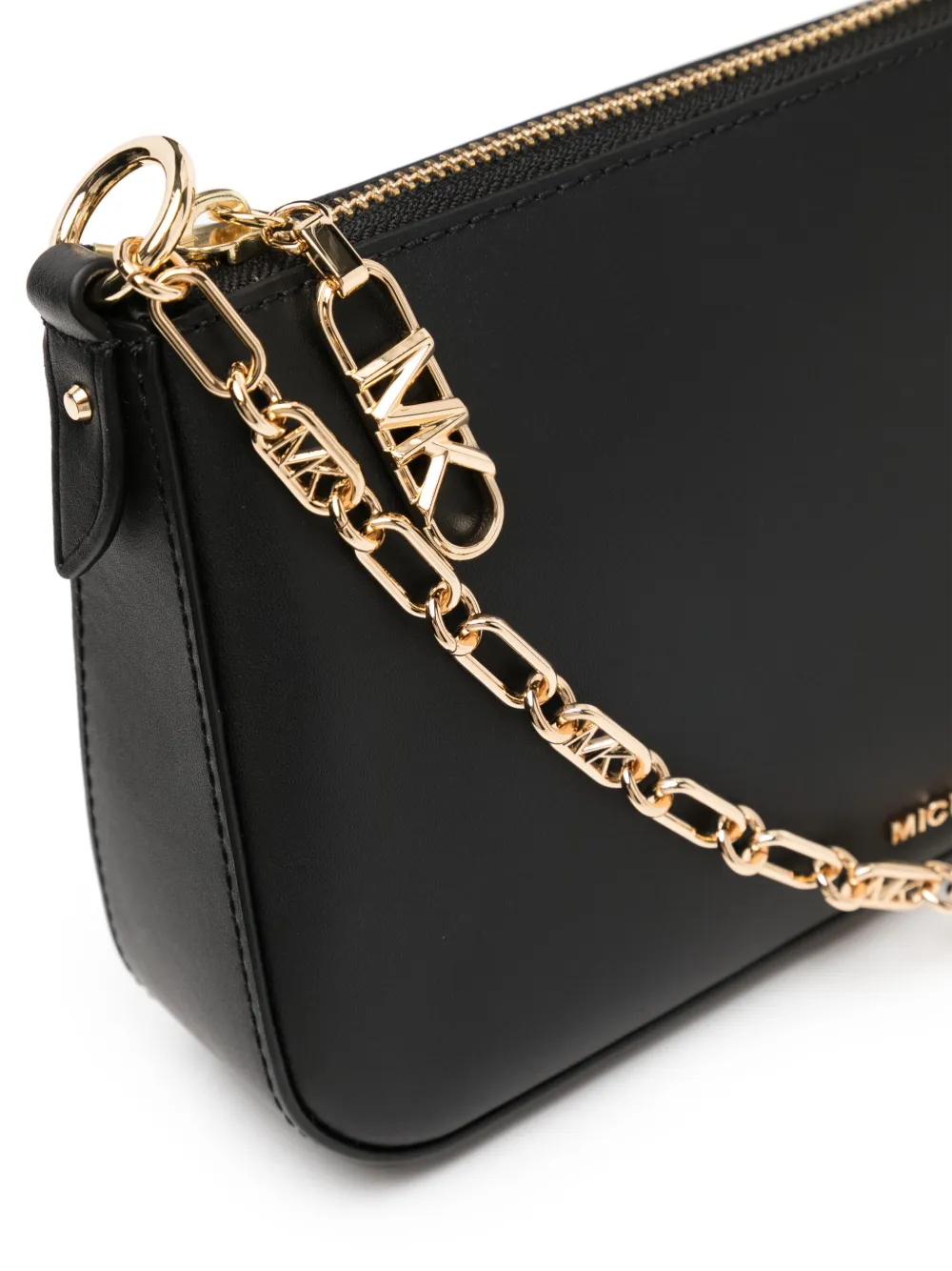 Michael Kors Empire leren medium schoudertas Zwart