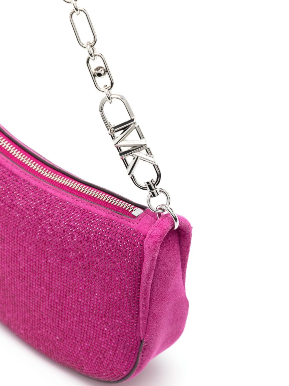 Shop Michael Kors Small Kendall Crystal-embellished Shoulder Bag In Pink