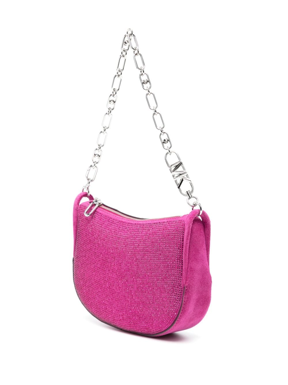 Shop Michael Kors Small Kendall Crystal-embellished Shoulder Bag In Pink