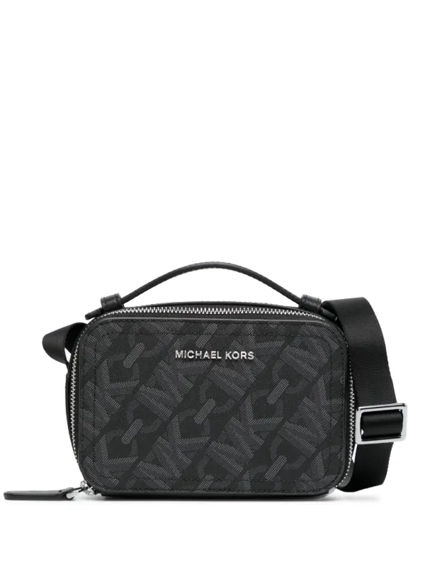 Michael Kors Micro Hudson logo print Messenger Bag Farfetch