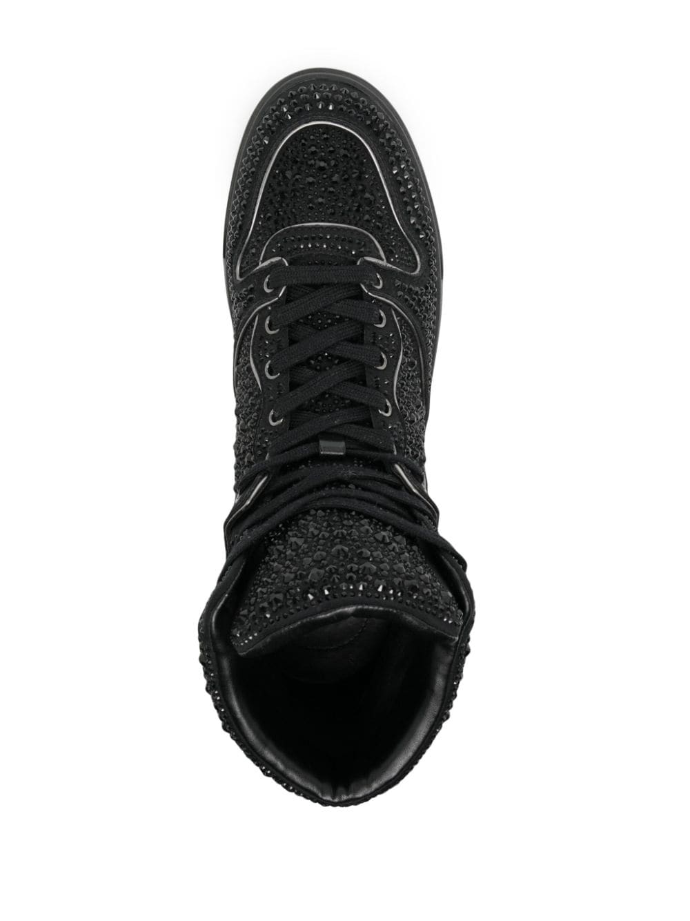 Shop Michael Kors Barett Crystal-embellished Sneakers In Black