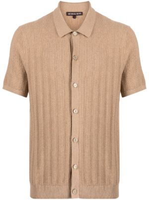 Michael kors shirts mens hot sale brown