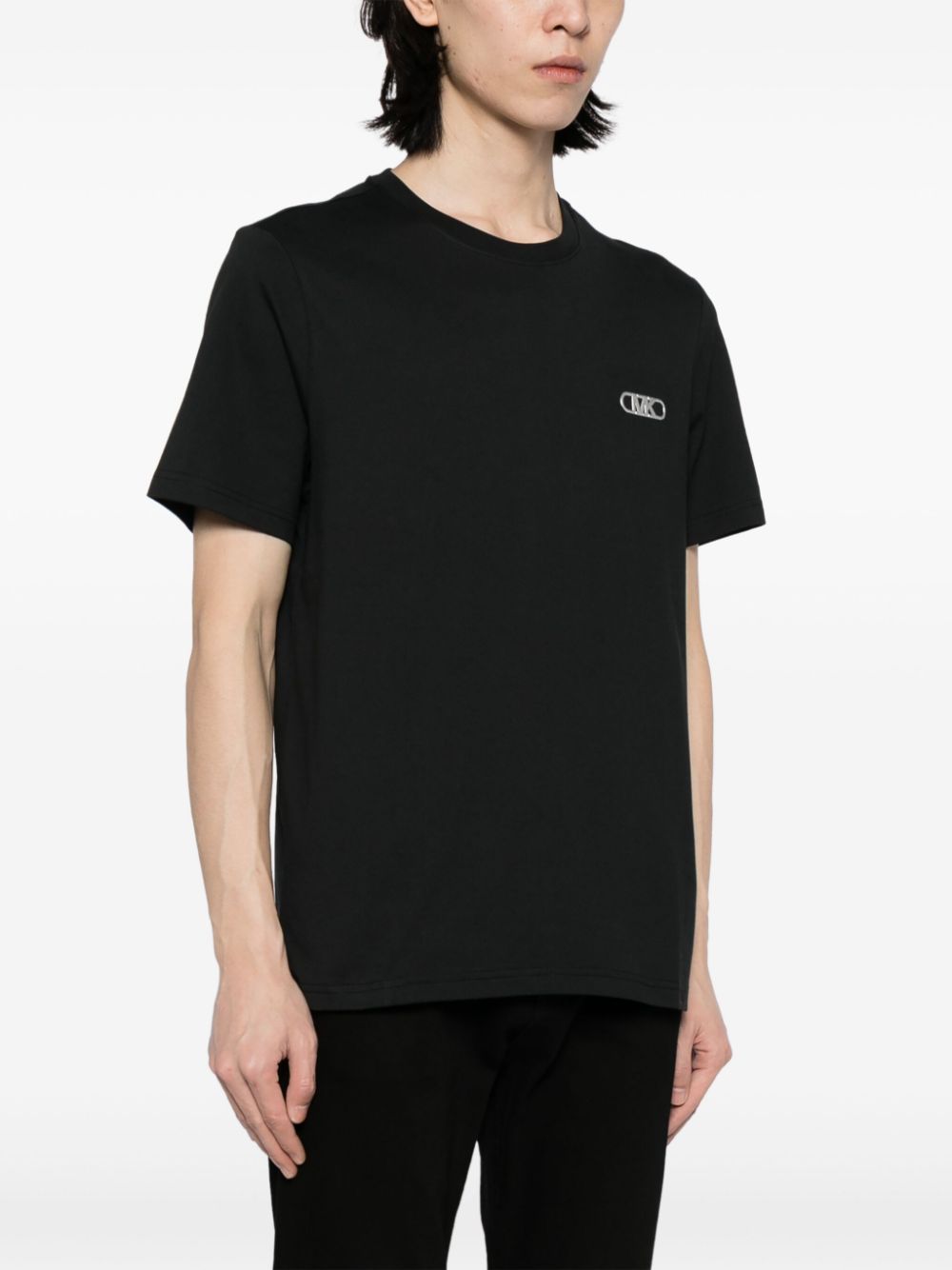 Shop Michael Kors Empire Logo-print T-shirt In Black