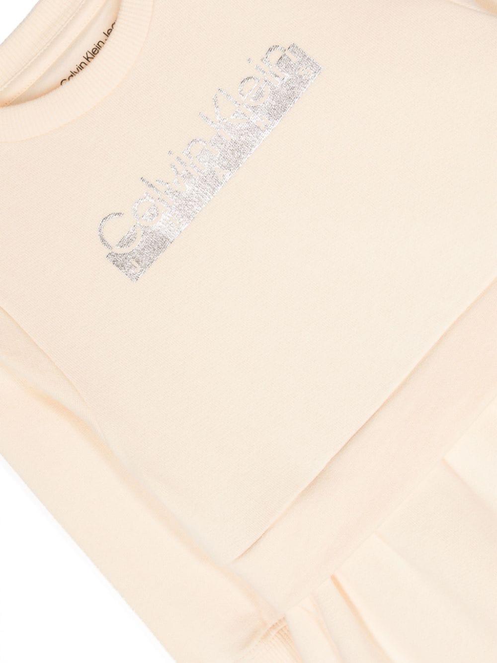 Shop Calvin Klein Jurkjes Organic Cotton Dress In Neutrals