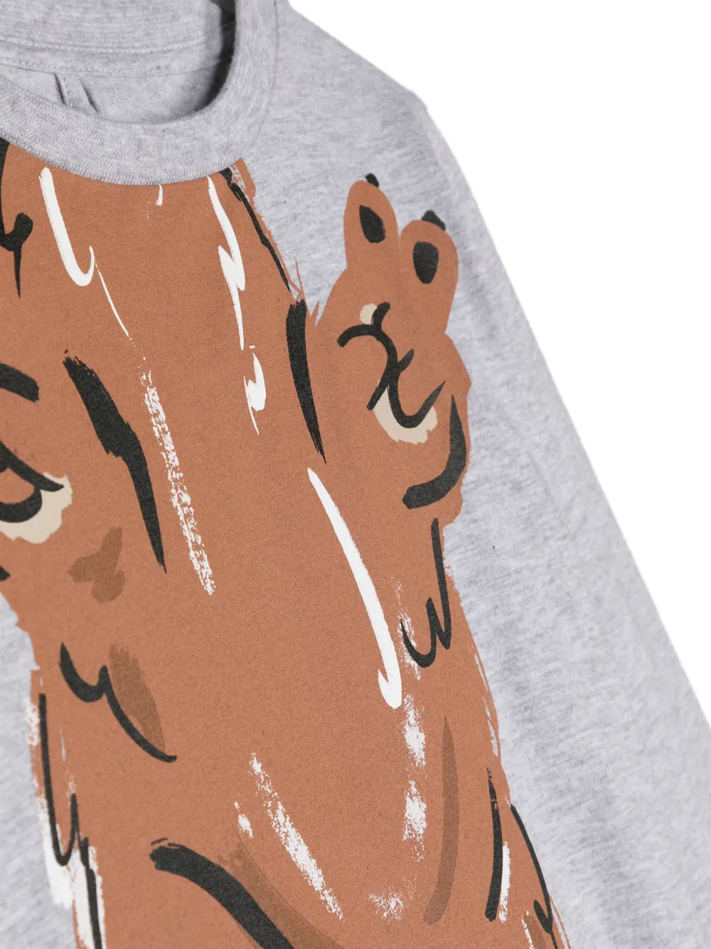 Stella Mccartney Bear-print Cotton T-shirt In Grey